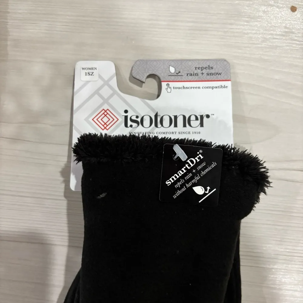 Isotoner Gloves One Size Womens Black SmartDri SmarTouch Touch Screen Stretch - Image 5