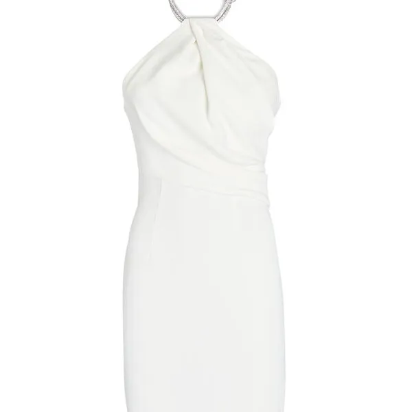 NWT SOLACE LONDON Kami Crystal-Embellished Mini Dress White Size 8 US - Image 15