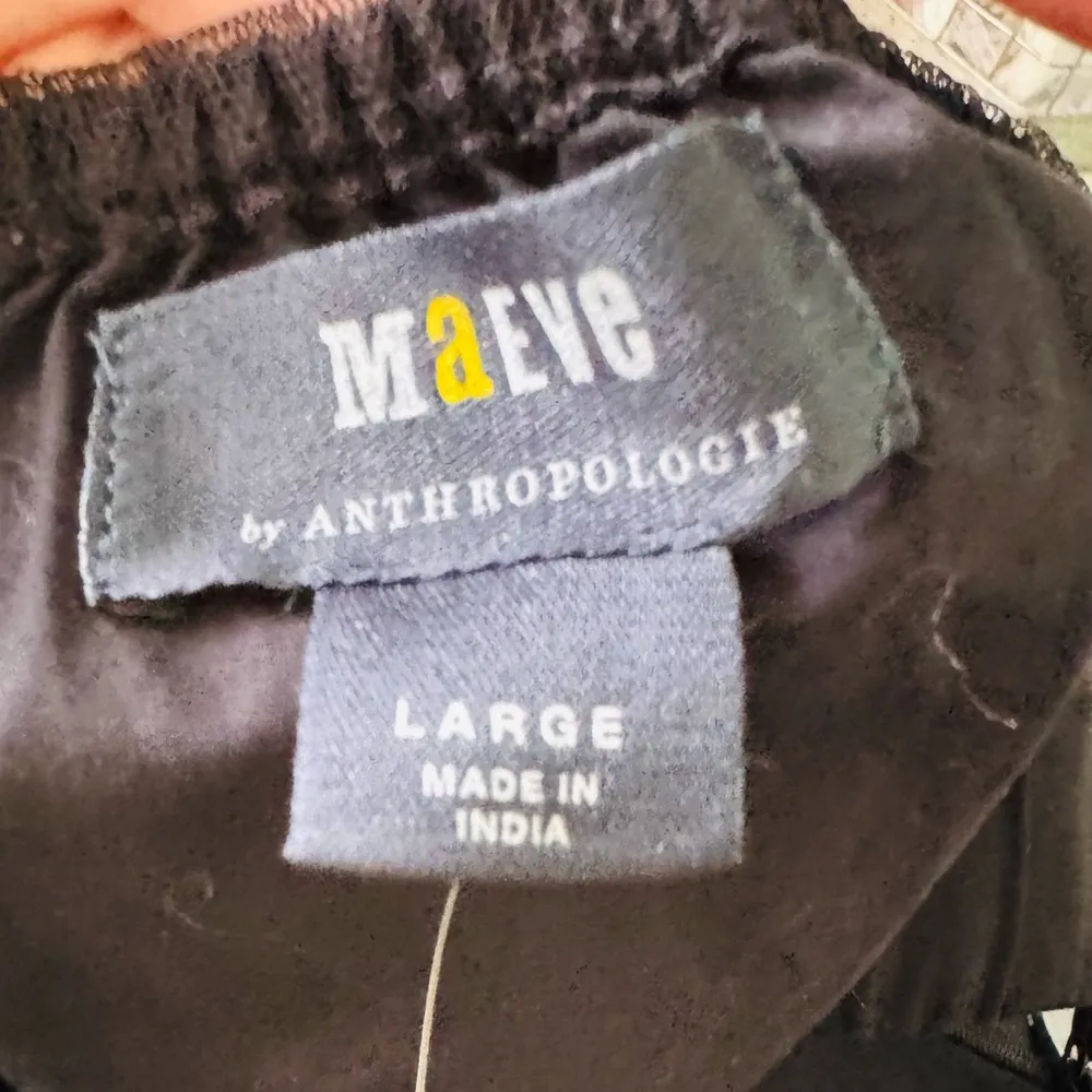 Anthropologie Maeve Black Sheer Overlay Tierred Tulle Dress Large NWT - Image 13