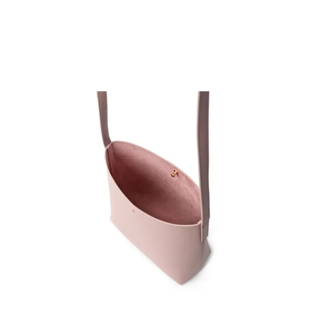 Samara Medium Shoulder Vegan Leather Bag in Peony‎ Pink - Image 2