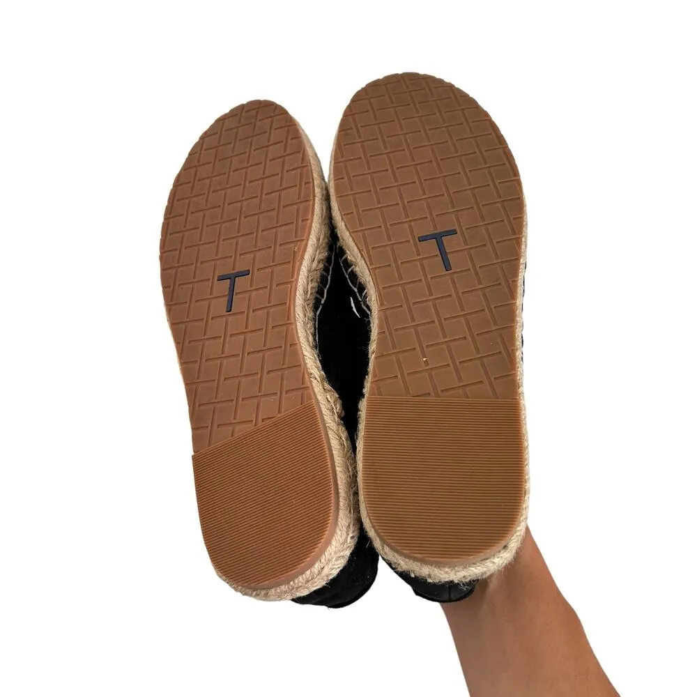 Tahari Harper Black Sparkly Bow Espadrille Flats Sz 10 - Image 6