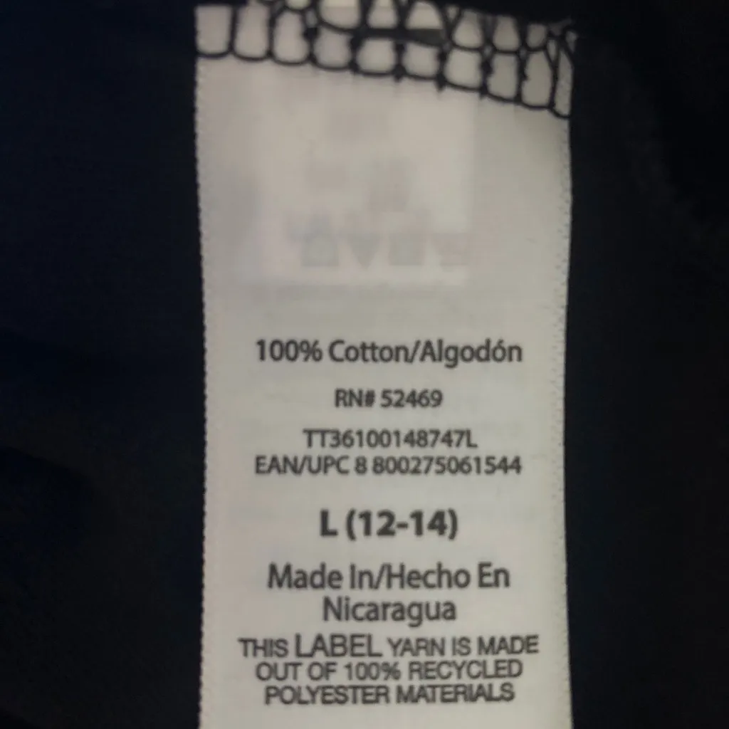 TIME and TRU Womens Long Sleeve V Neck T-Shirt Black Size Large 12-14 Cotton New - Image 8