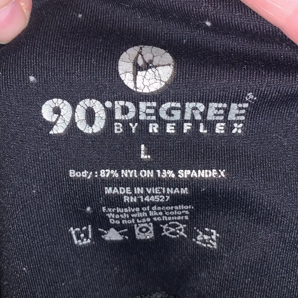 90 Degrees by Reflex black full length athletic leggings Size L - Image 6