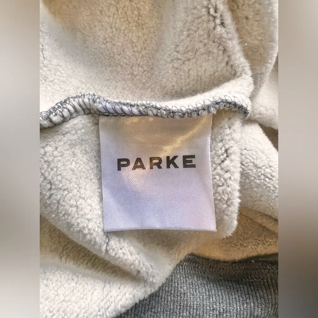 Parke Varsity Mockneck Fleece Sweatshirt In Classic Grey Size L/XL Gray Size L - Image 6