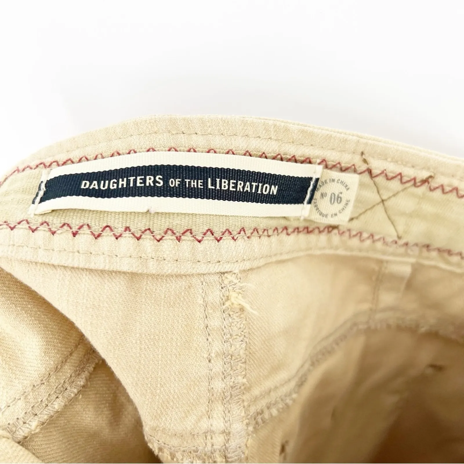 Anthropologie‎ Daughters of the Liberation Linen Blend Mini Skirt 6 Tan - Image 4