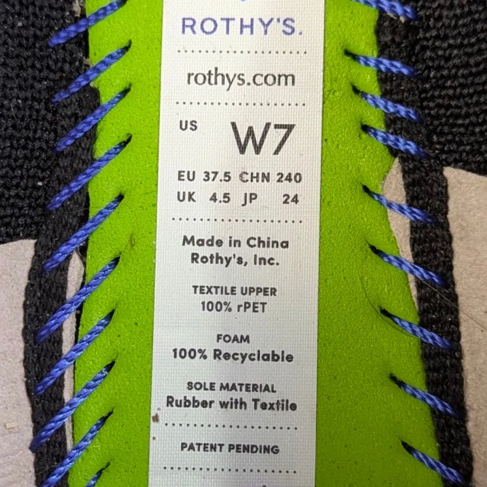 Rothy's  The Flat Grey Mist Cap Toe EUC Size 7  S3546 - Image 10