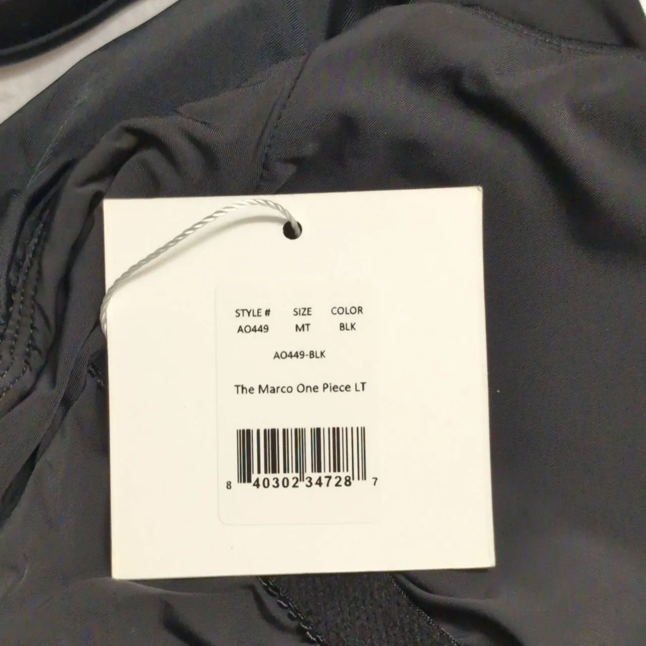 NWT Mindy X Andie Marco Black V-Neck Adjustable Straps One Piece Swimsuit MT - Image 9