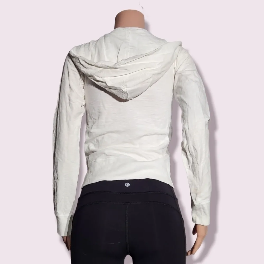 J. Crew Women’s French Terry Distressed Hoodie, Size XS - Image 4