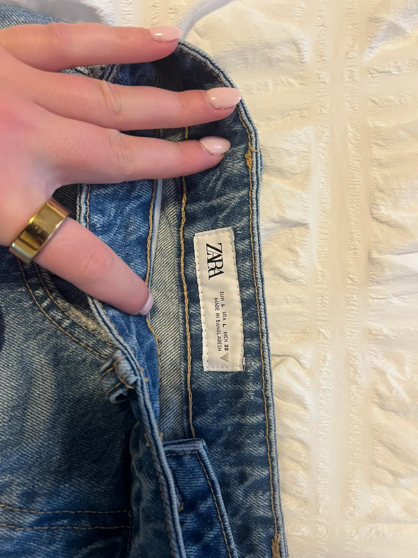 Denim Crossover Skirt - Image 4