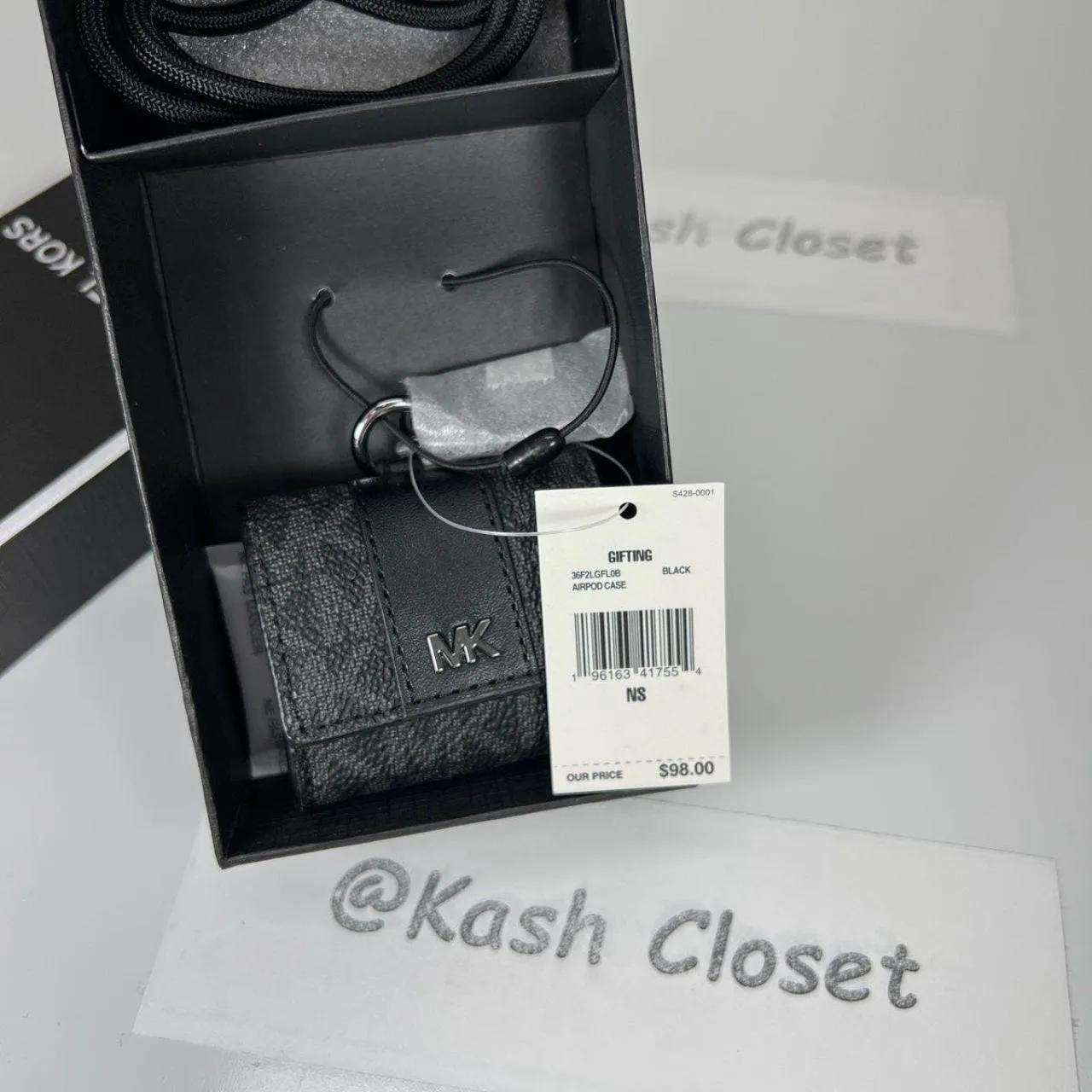 Michael Kors Black Logo Lanyard Case For Apple AirPods Pro - Image 5