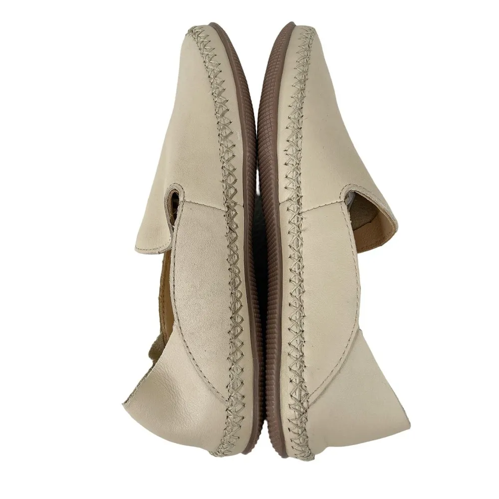 UGG Cream Elodie Leather Loafer Slipper 6 1020235 - Image 4