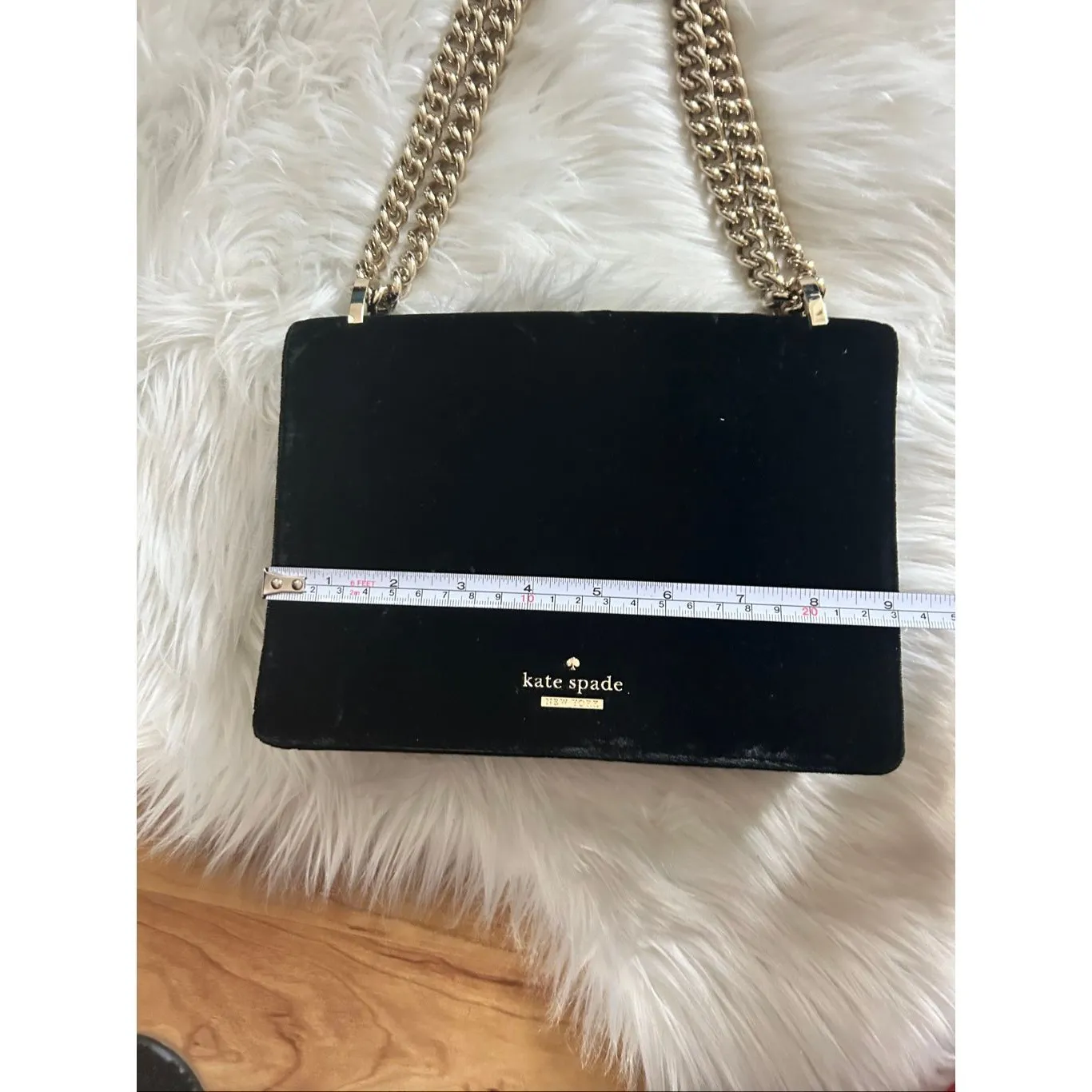 Kate Spade Watson Lane Marci Black velvet like material - Image 12