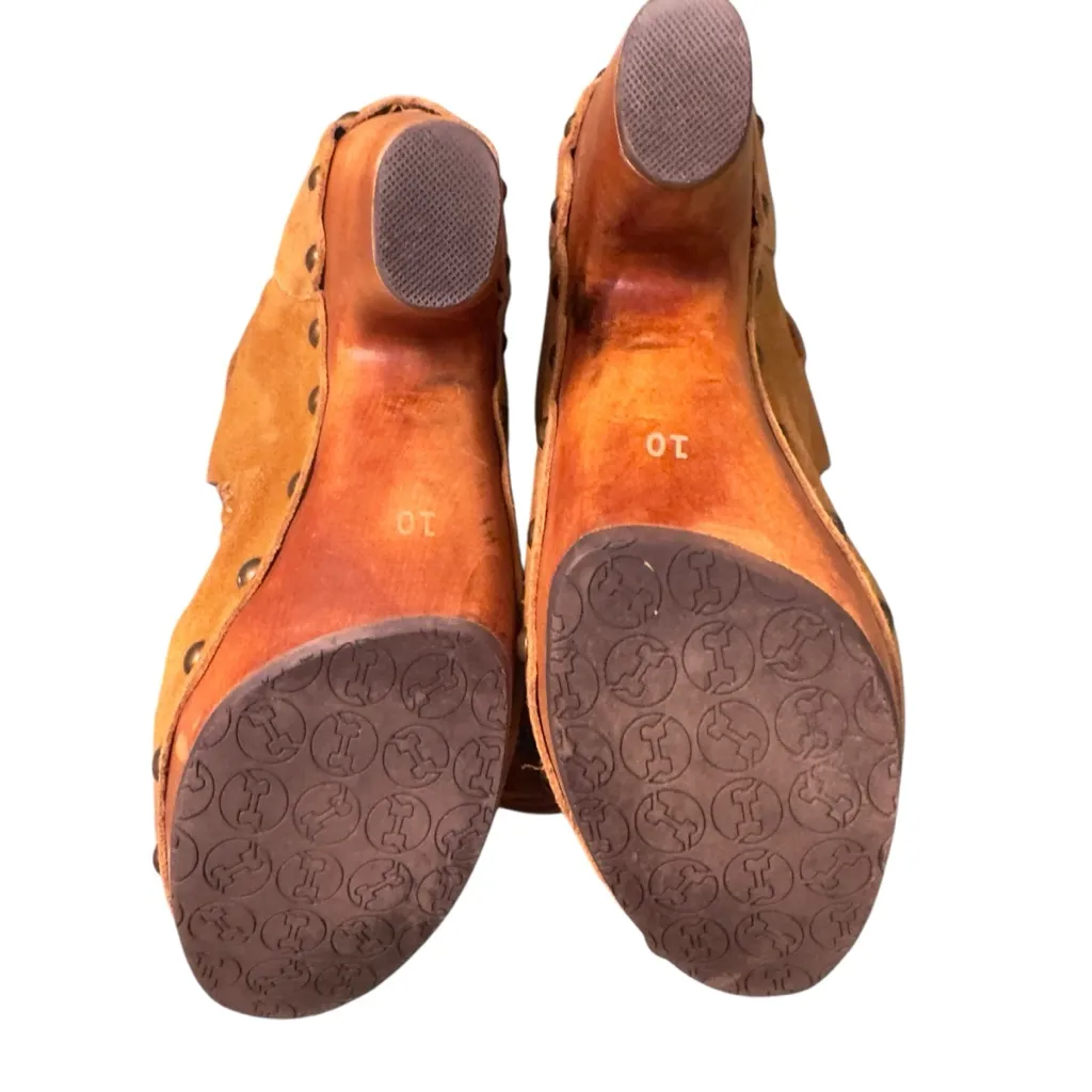 FLOGG Tan Suede Fringe Moccasin Boots Women’s Size 10 Western Boho with FLAW GUC - Image 14