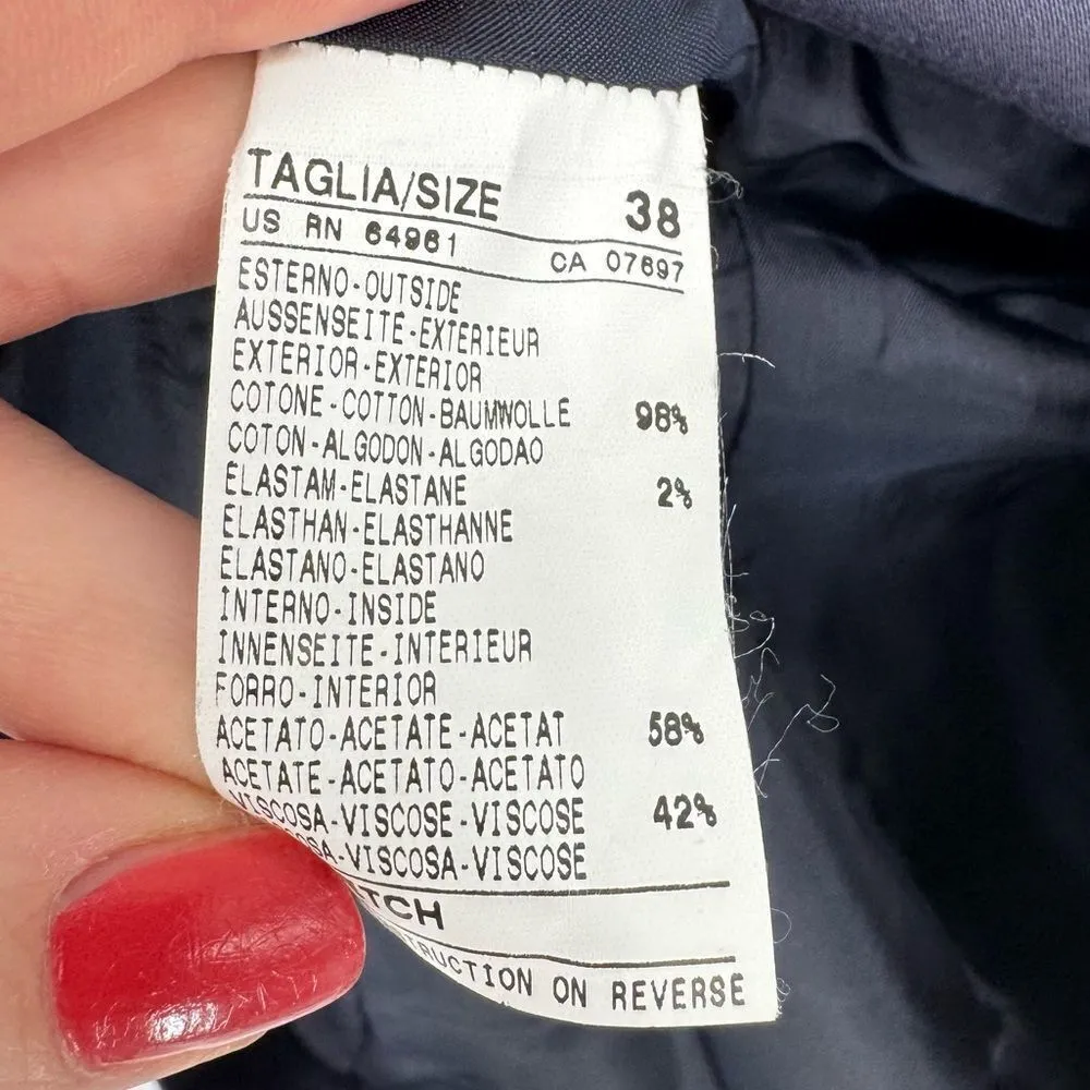 United Colors of Benetton Hungary Three Button‎ Navy Blazer EU 38 US 8 - Image 6