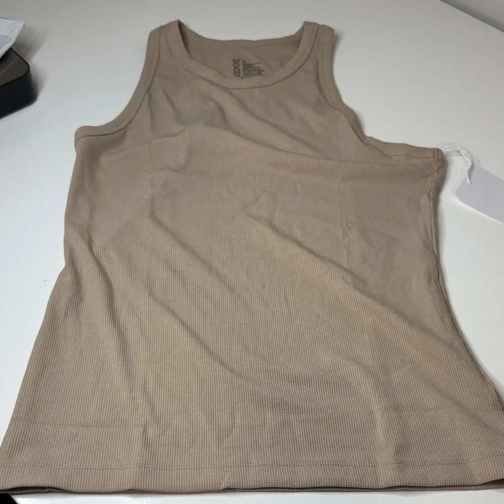 Boody Women's Ribbed Tank Top Small NWT Tan - Image 5