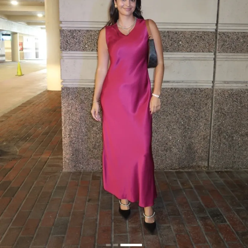 J.Crew Pink Sleeveless Silk Slip Dress Size 12 - Image 4