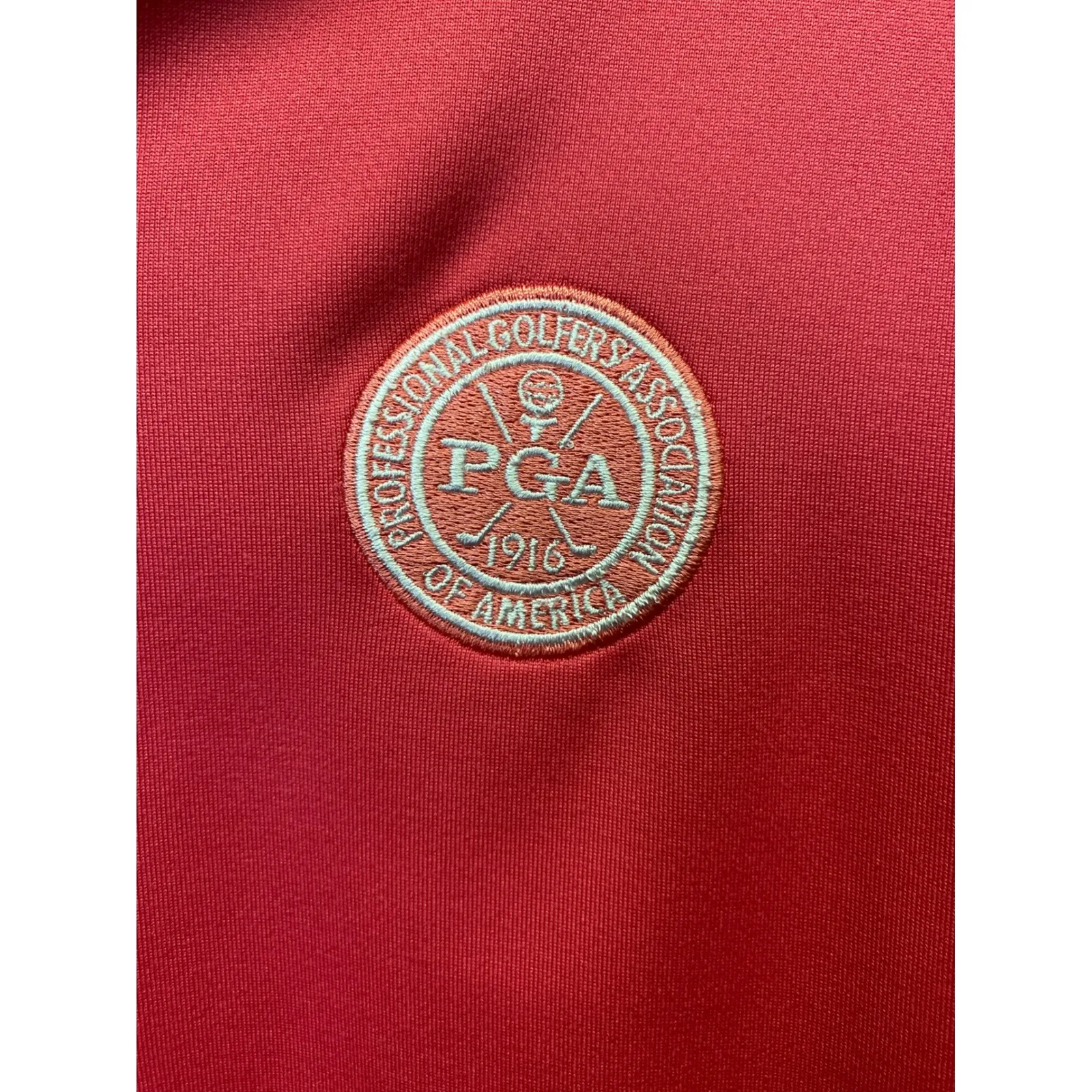 Under Armour PGA Tour Pink Navy Quarter Zip Pullover Golf Top Women's Medium - Image 2