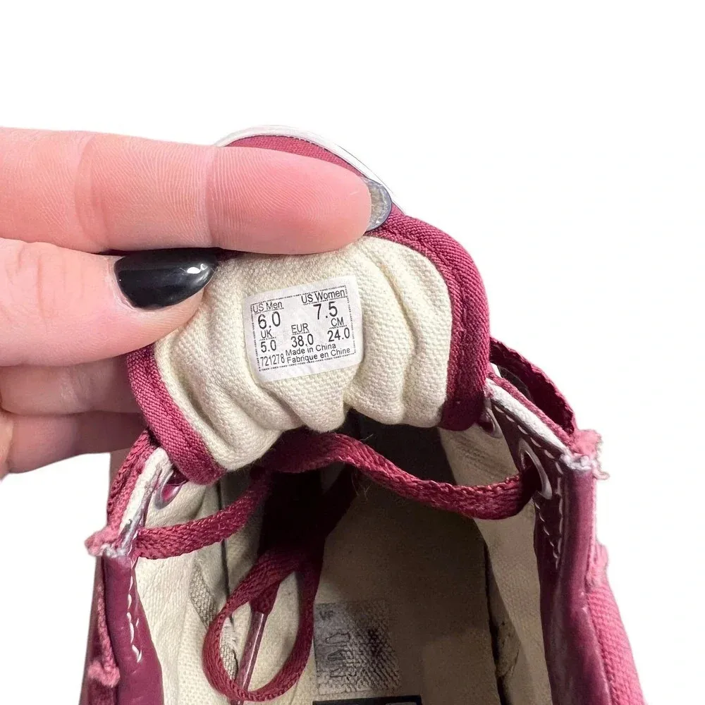 VANS Old Skool Burgundy‎ Canvas Unisex Lace-Up Sneakers Men's 6/Women's 7.5 - Image 8