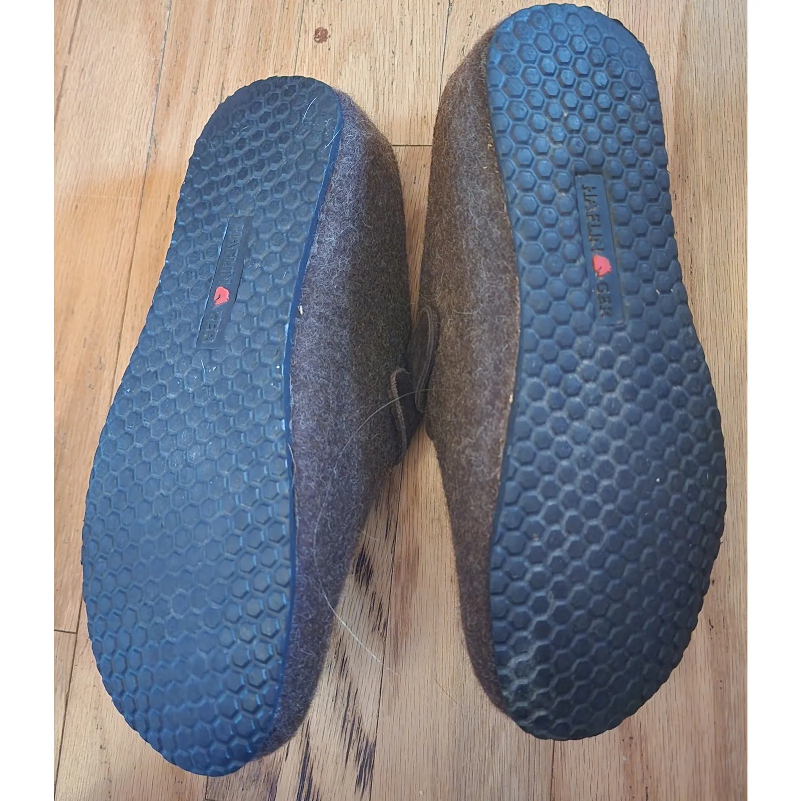 Haflinger Womens Charcoal Felt Clogs Slip On Comfort Shoes Size 40 Brown - Image 6