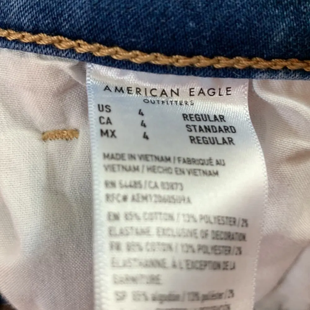 American Eagle Soft Knit Mom Jeans Distressed Jeans - Image 4