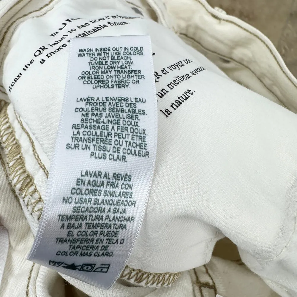 Frame Le Original Straight Leg Jeans High Waist Off White Rips Womens US 26 NWT - Image 10