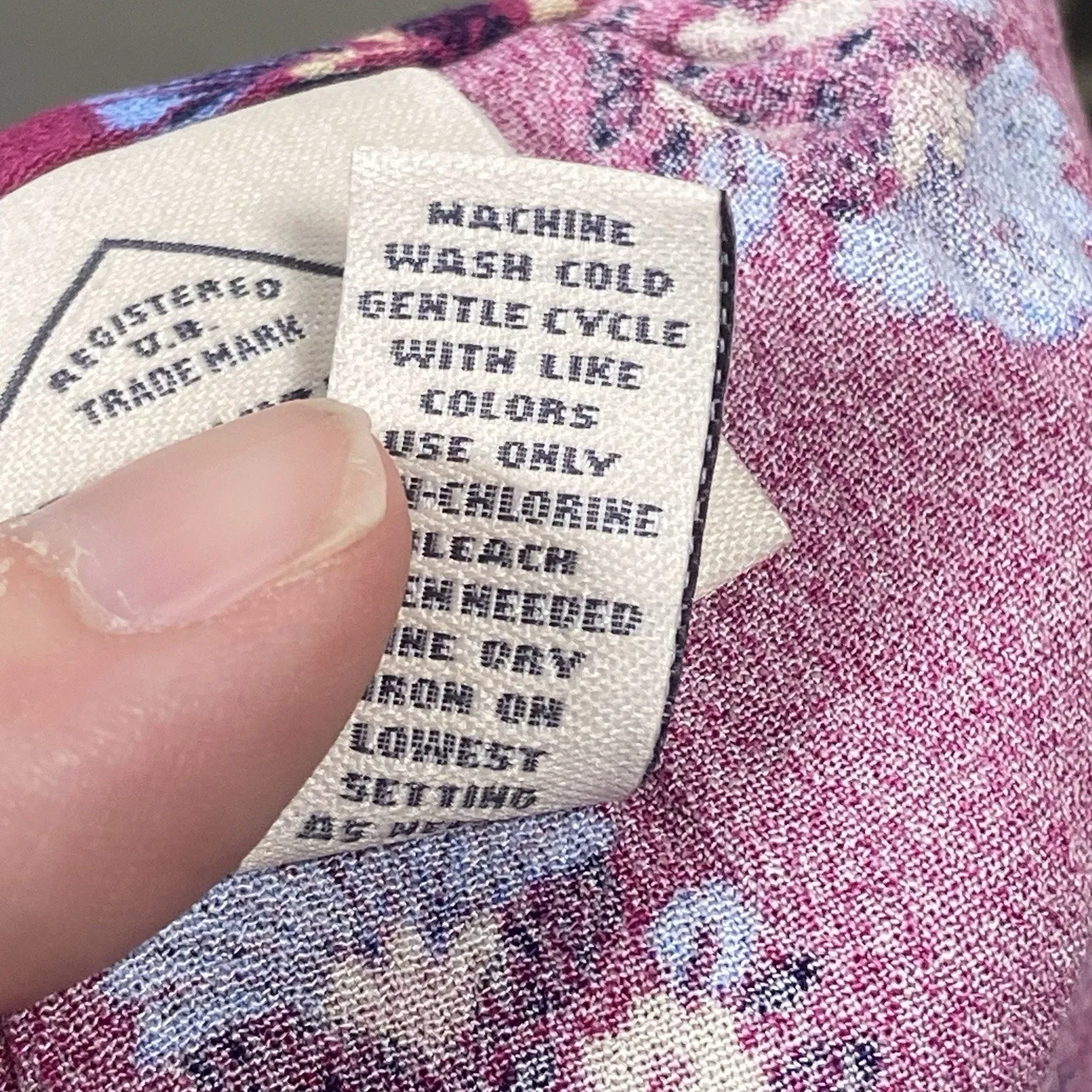 St John Bay Peasant Blouse Women's Size XLT Purple Floral Feather Design Boho - Image 6