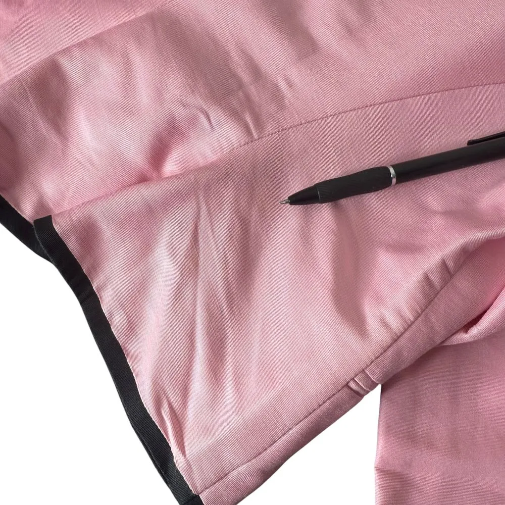 Carlisle Pink Blazer Mandarin Collar Suit‎ Jacket Women Size 10 Peplum Statement - Image 11