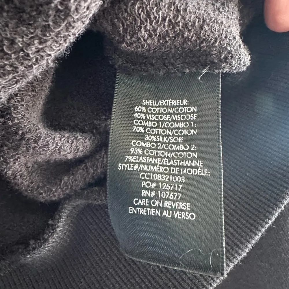 Alice + Olivia Black Carrie Ruffle Crewneck Sweatshirt Balloon Sleeve Size XS​ - Image 6