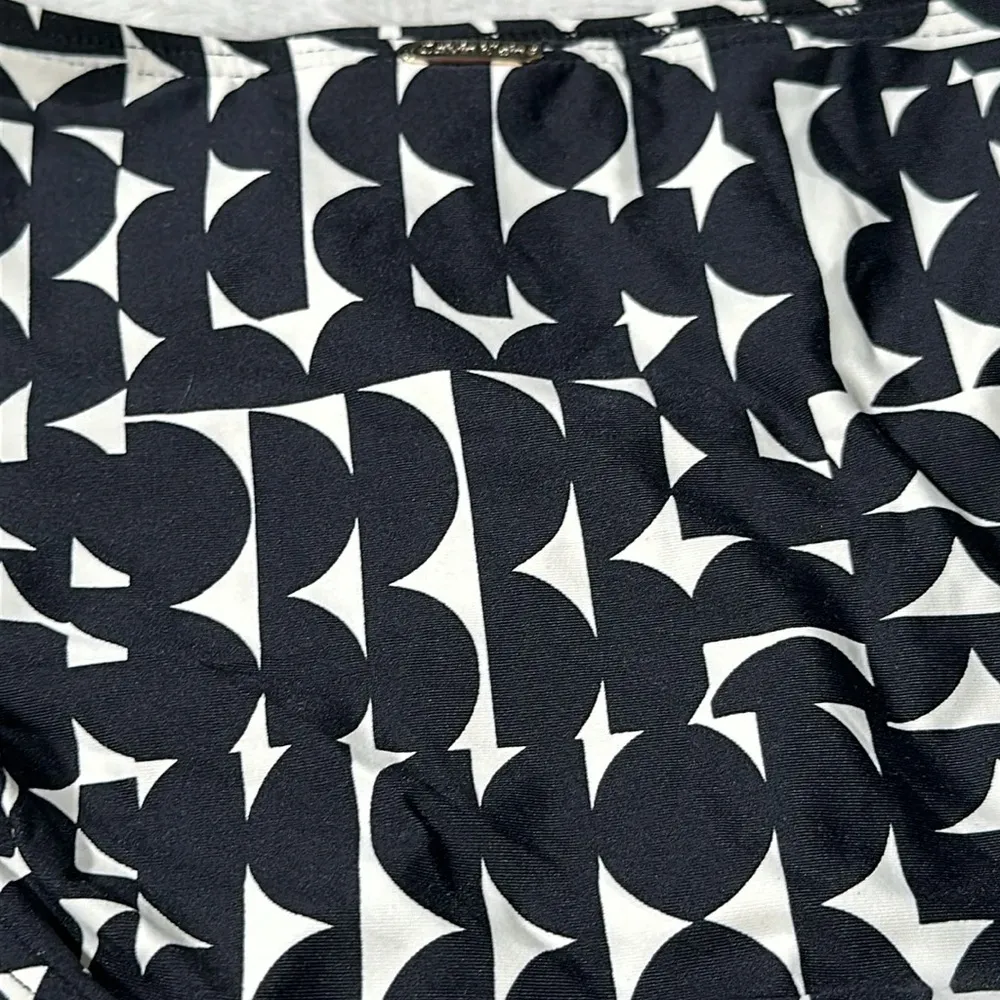 Calvin Klein Swimwear Geometric Black & White Side Tie Hipster Bikini Bottom XS - Image 15