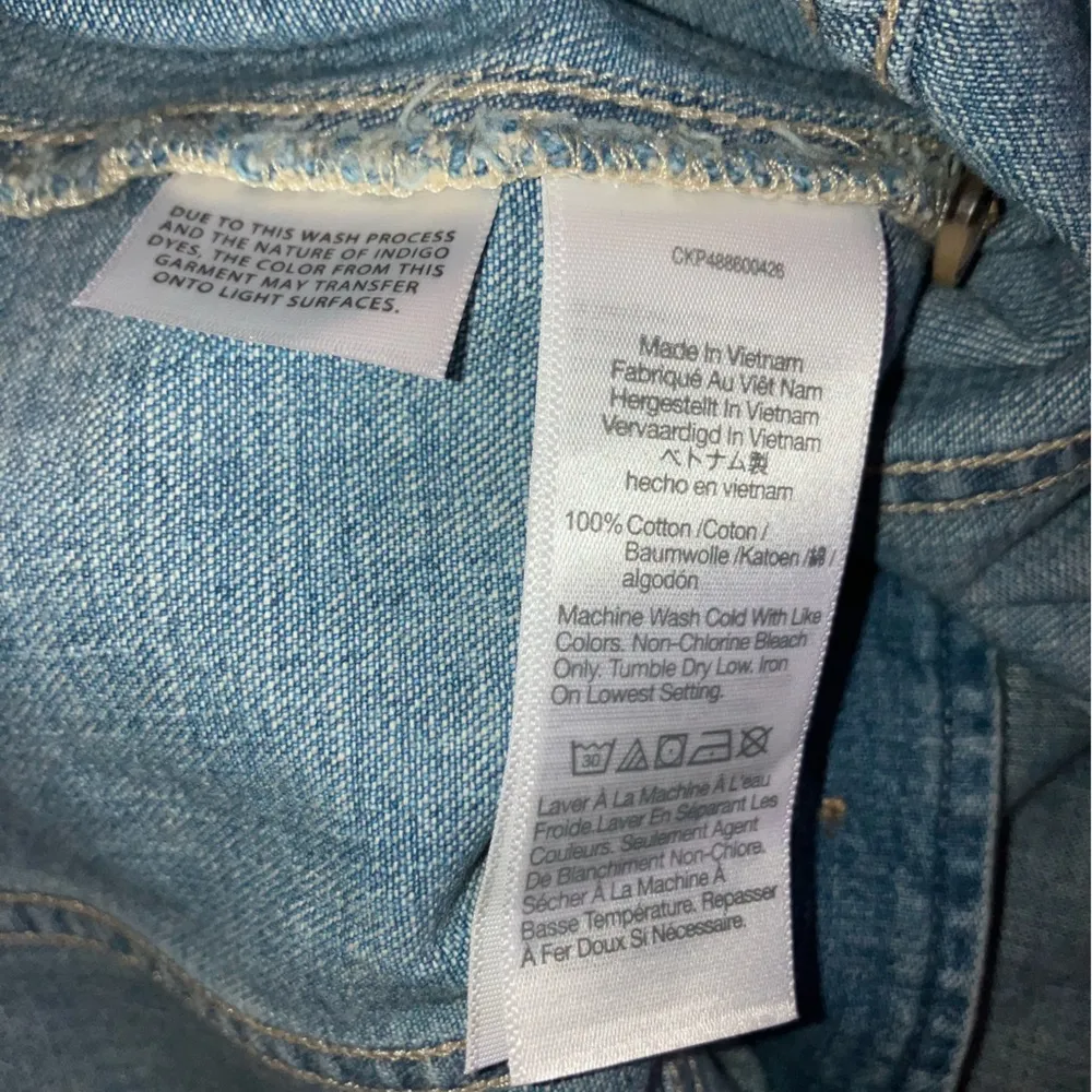 Madewell Womens Blue Shrunken Button-Front Shirt - Image 6