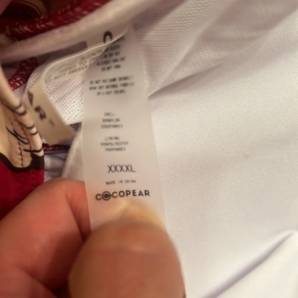 COCOPEAR Women's Elegant Crossover One Piece Swimdress Floral Skirted size 4X - Image 9