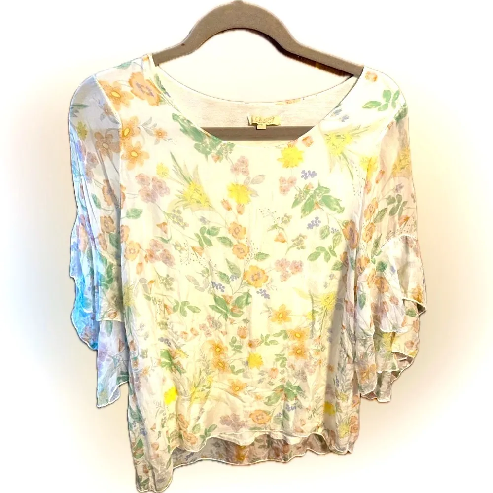 GIUSY Made in Italy Chic Floral Silk top Sz S
Elegant Boho Flowy Feminine - Image 9