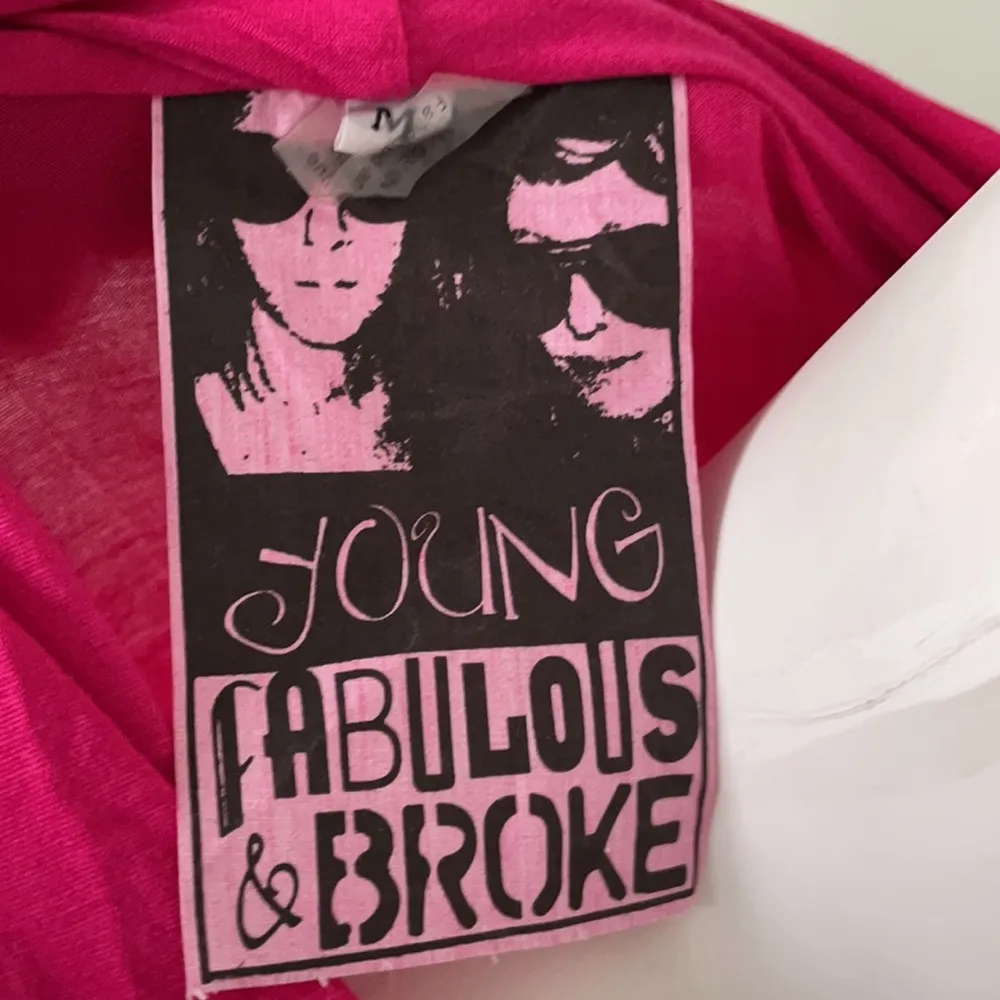 Young fabulous & broke ombré hot pink draped tank top medium - Image 5