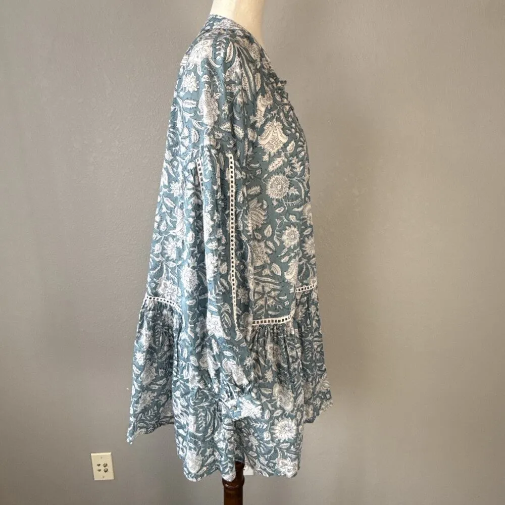 Marea Womens Elizabeth Mini Dress Size XS/S Boho Flowy Floral Cotton Lightweight - Image 8