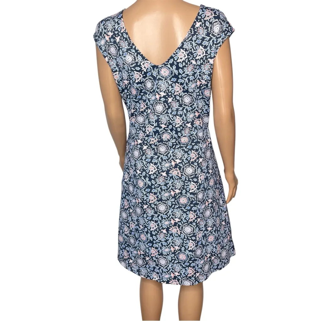 Title Nine Double Dare Short Sleeve Stretch Knit Dress Tabriz Print size M - Image 4