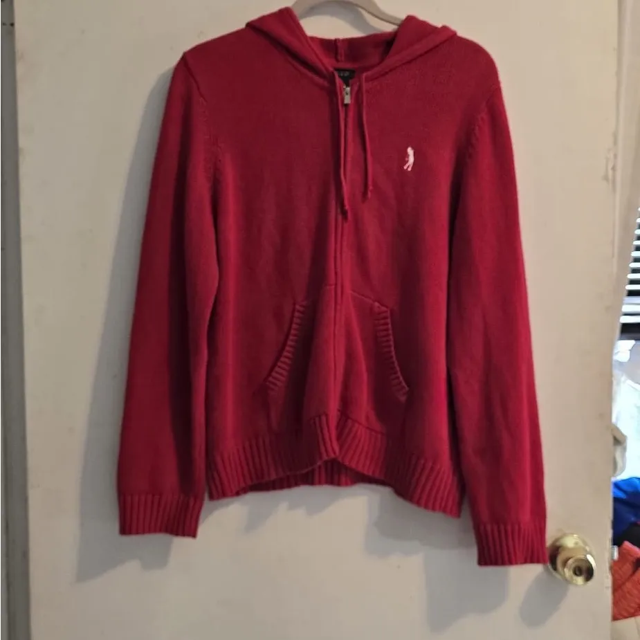 Izod Women's Red Hooded Sweater - Image 2