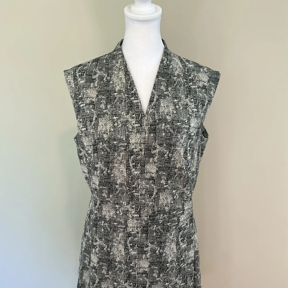 MM Lafleur Aditi Dress in Black and White Jacquard Crackle Print New Size 10 - Image 6