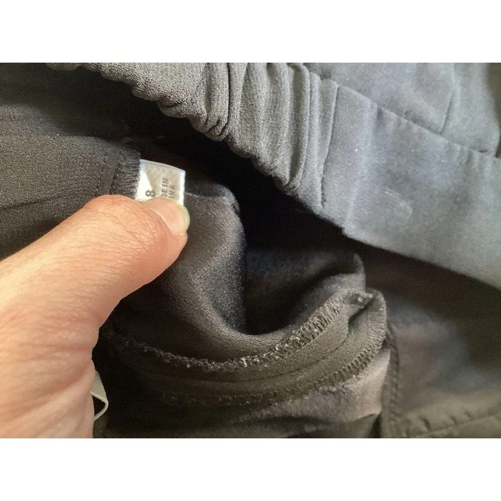 Aritzia Babaton Black Crepe Cohen Tapered Ankle Trouser Pants High Rise 8 - Image 6