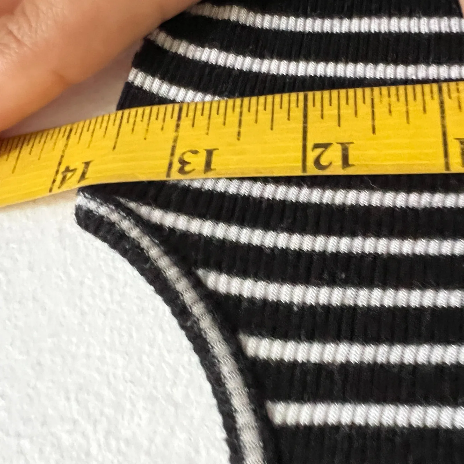 Black Striped Tank Top, Minimalist Soft Grunge Indie Sleaze‎ Y2K 2000s Small - Image 6