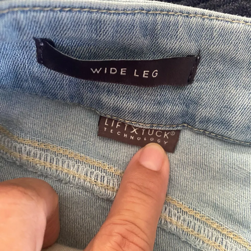 NYDJ Wide Leg Women's Jeans Lift Tuck Technology Crop High Rise Size 12P - Image 11