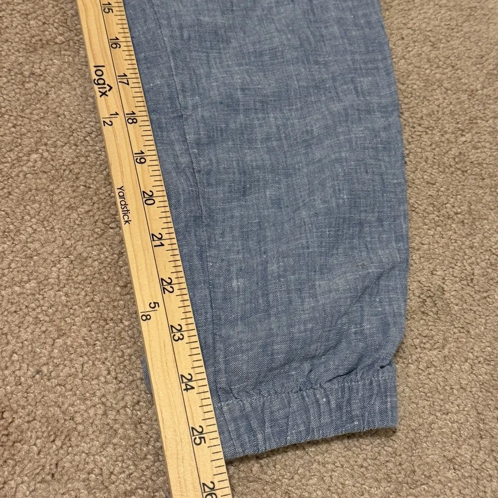 Athleta Cabo Linen Jogger Size 2 Blue Stretch Ankle - Image 7