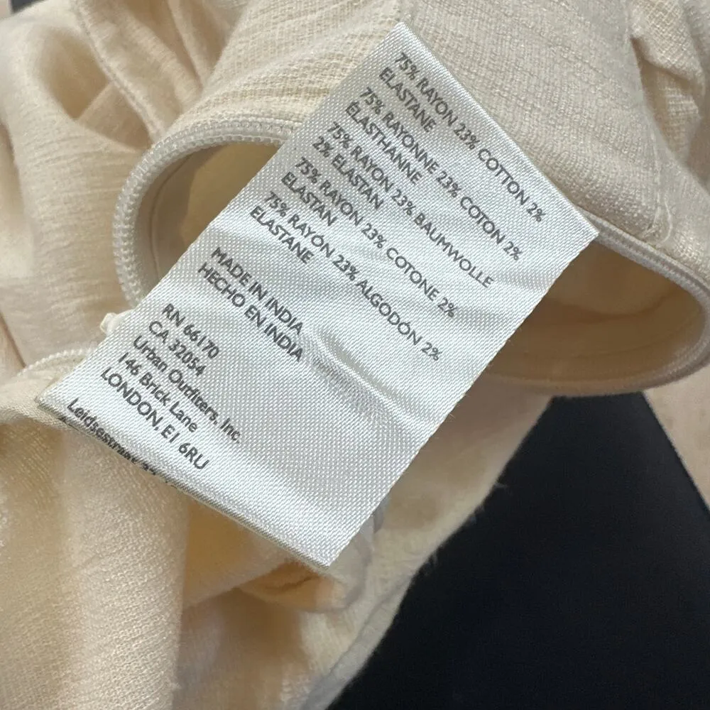 Free People Avery One Shoulder Jumpsuit Wide Leg Pockets Cream Ivory US 4 NWT - Image 16