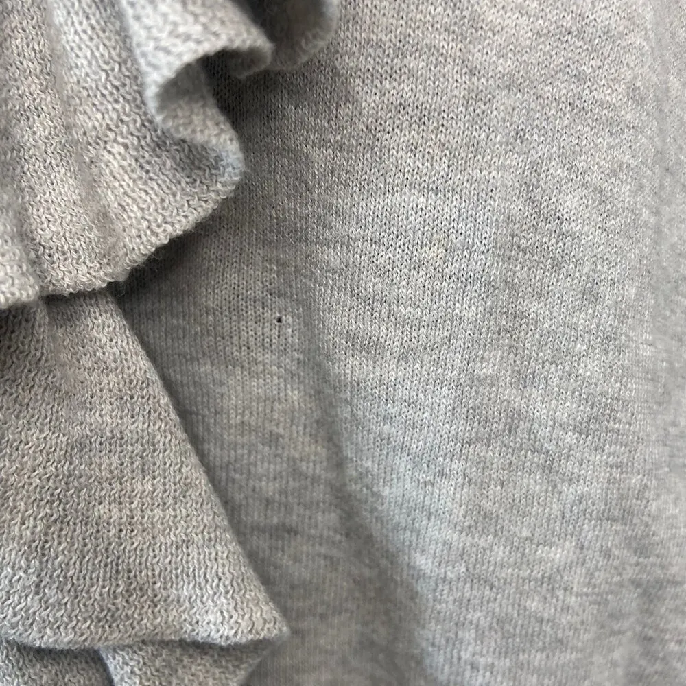 Ralph Lauren Denim & Supply Grey Button Ruffle Front Cardigan Sz Large - Image 3