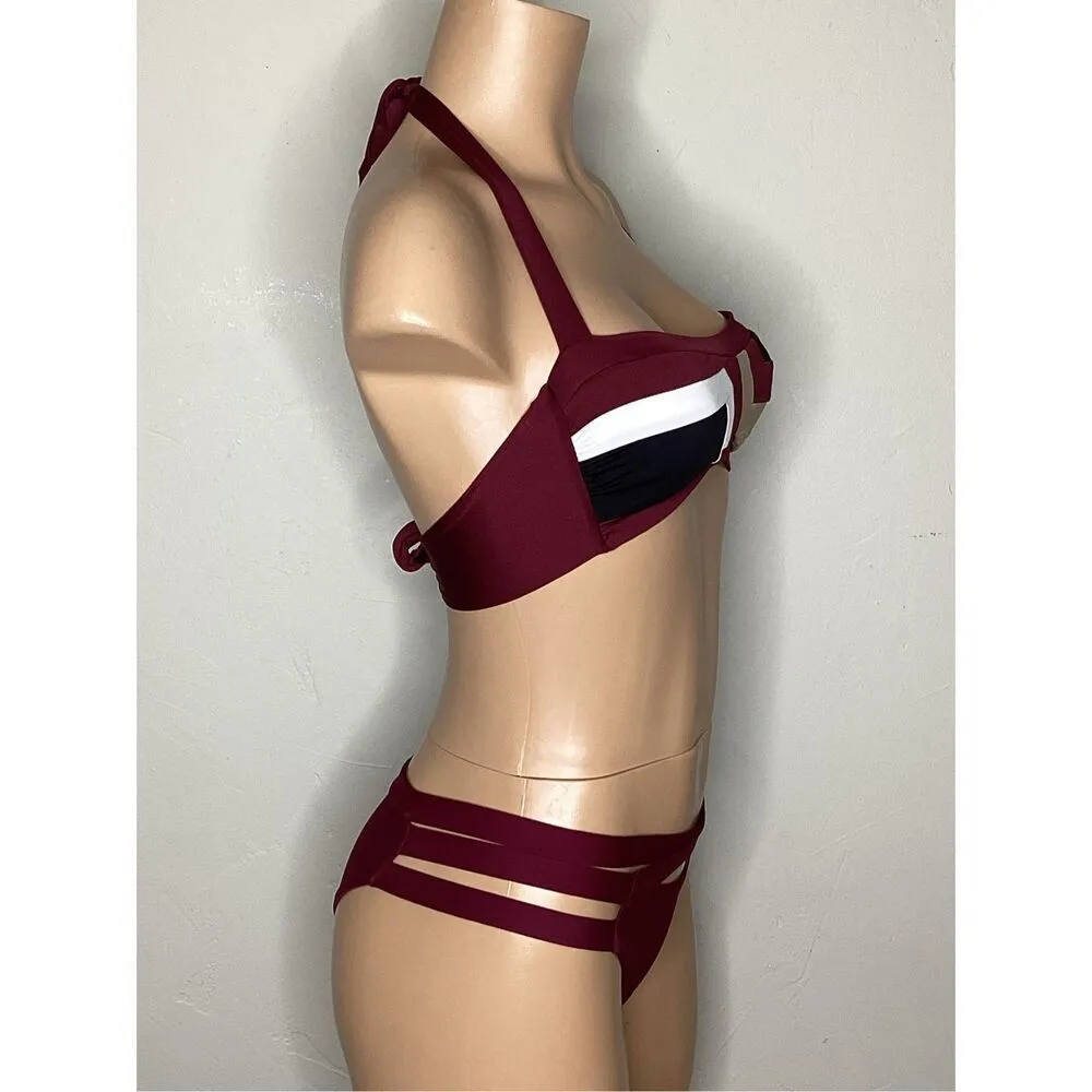 New. PQ & Becca color block bikini. Small. Retails $159 - Image 5