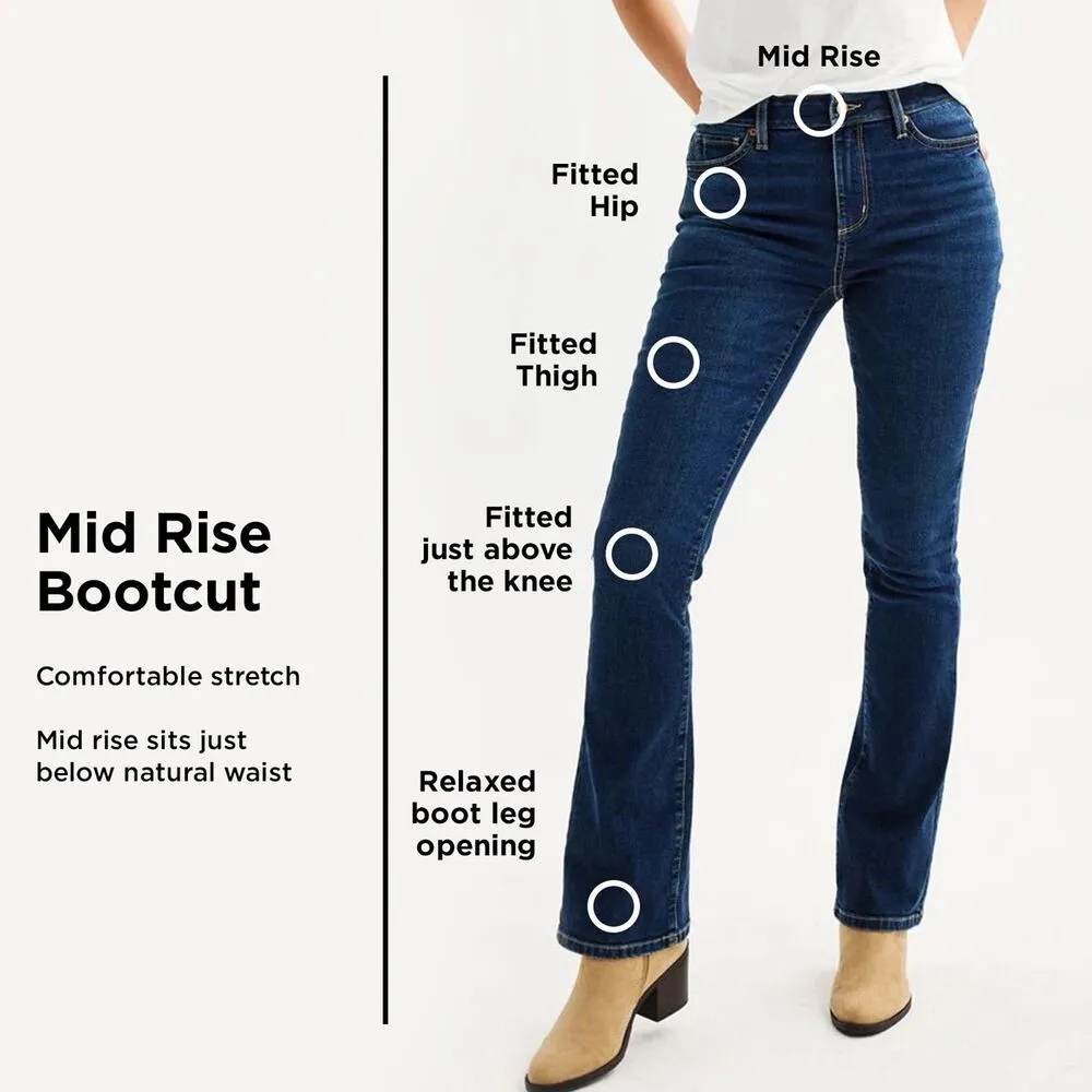 NWOT Sonoma High Rise Boot Cut Blue Jeans Size 16S - Image 8