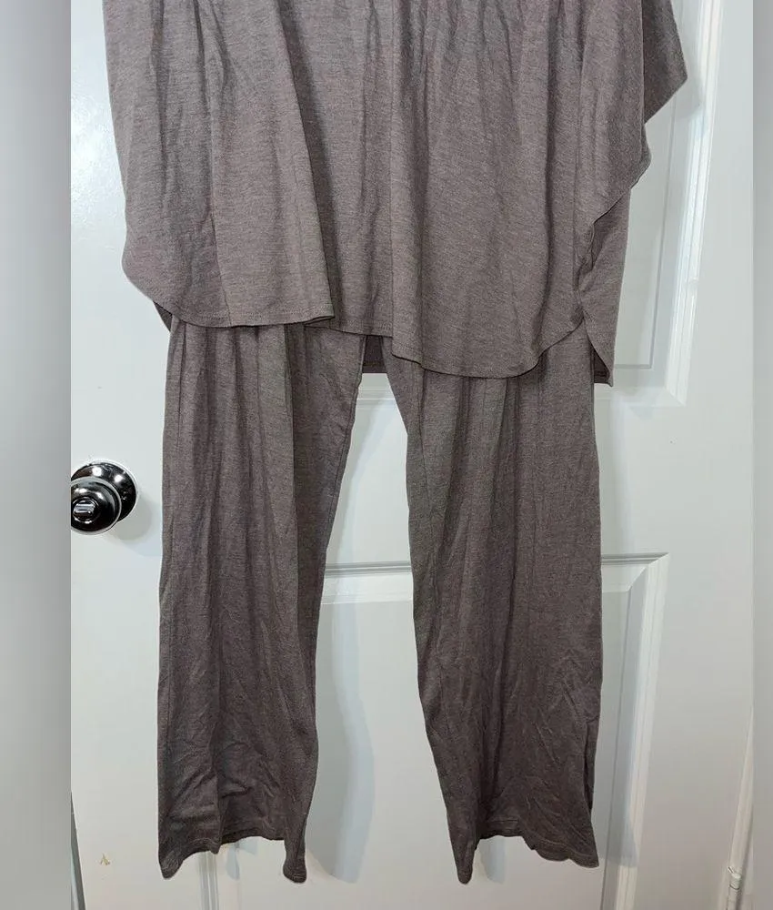 Natori 2-Piece Women’s Relaxed FitPajama Set Shirt and Pants in Brown Mauve Sz L - Image 4