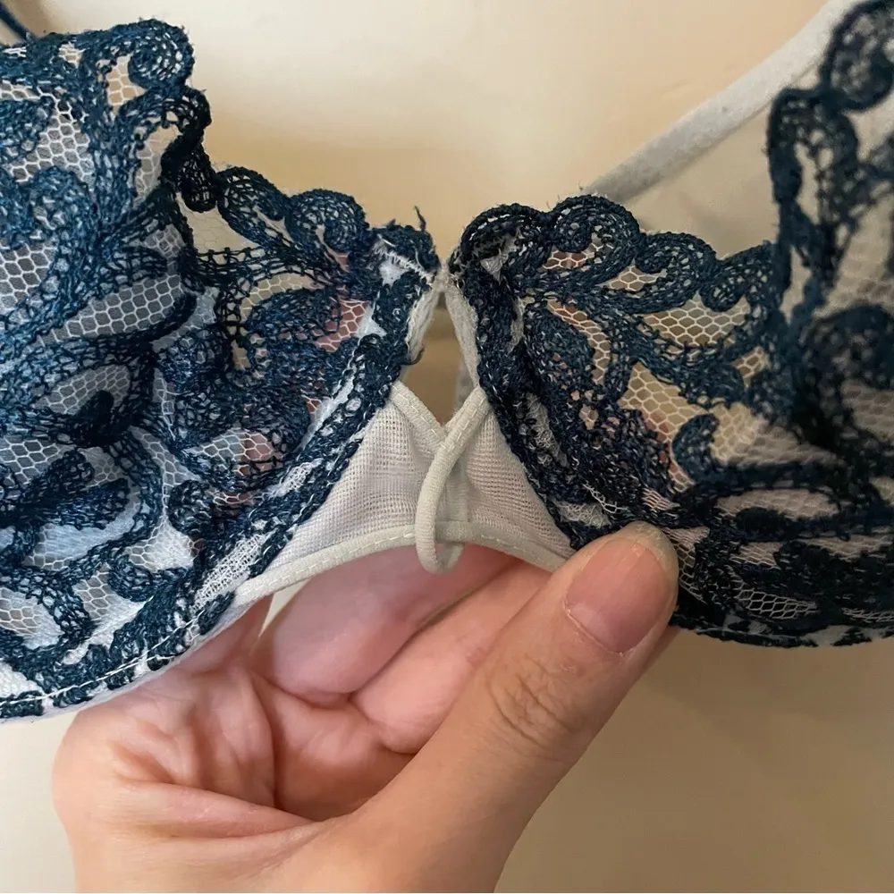 Victoria’s Secret Angels Blue Sheer Lace Bra - Image 3