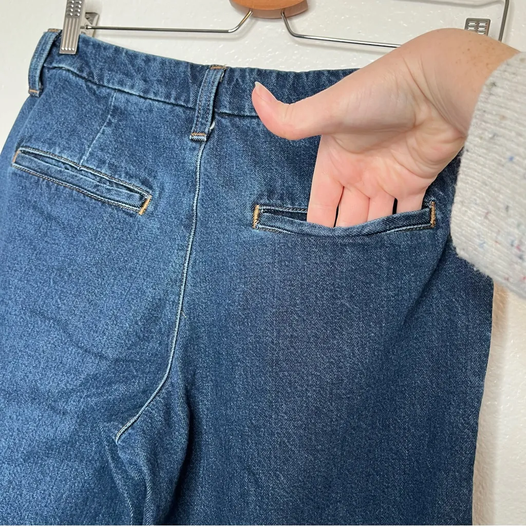 Banana republic factory luxe mid rise straight dark wash crop jeans size 27/4 - Image 5