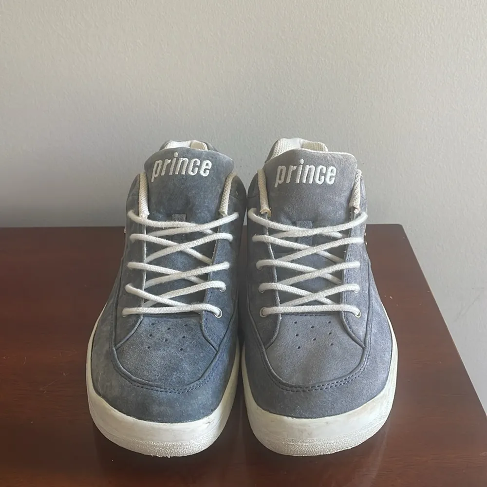 Prince Blue Suede Tennis Shoes Sneakers Size 8W Cute Chunky Sole - Image 3