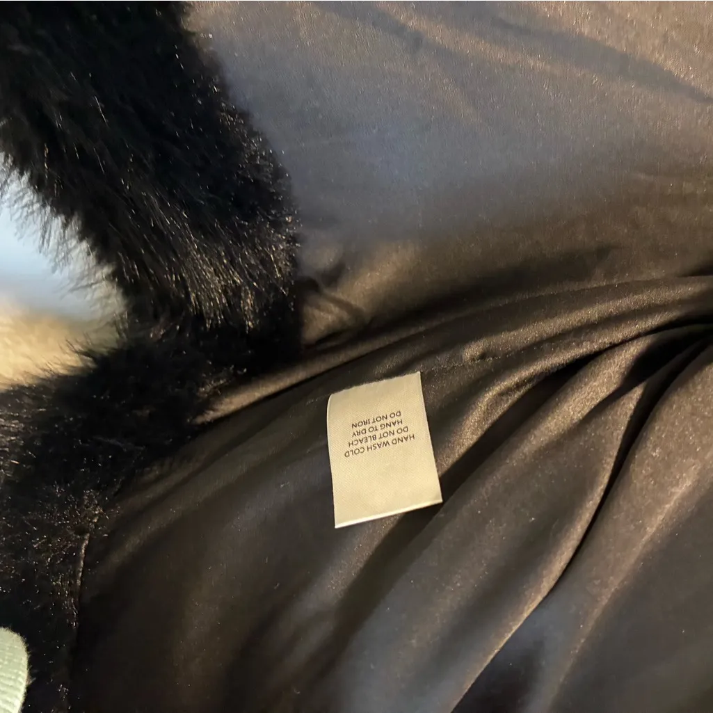 Vici Black Faux Fur Jacket Large - Image 3